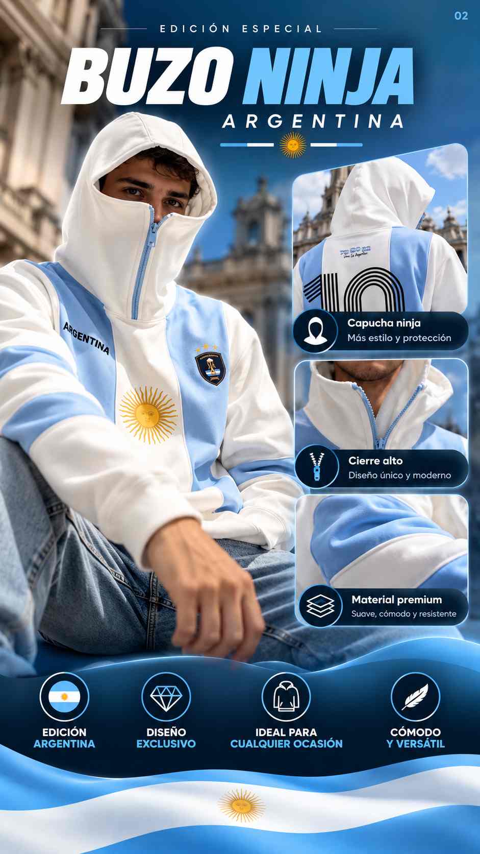 HOODIE NINJA EDICION ARGENTINA