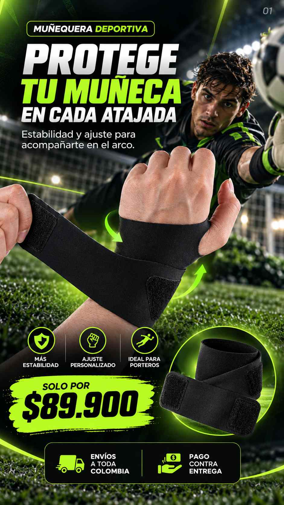 MUÑEQUERA AJUSTABLE DEPORTIVA