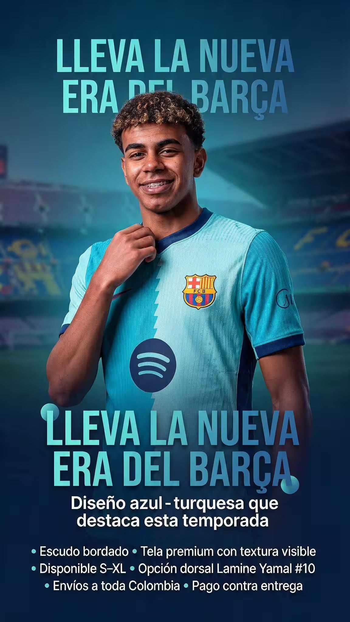 NUEVA CAMISETA BARCELONA AZUL 2027