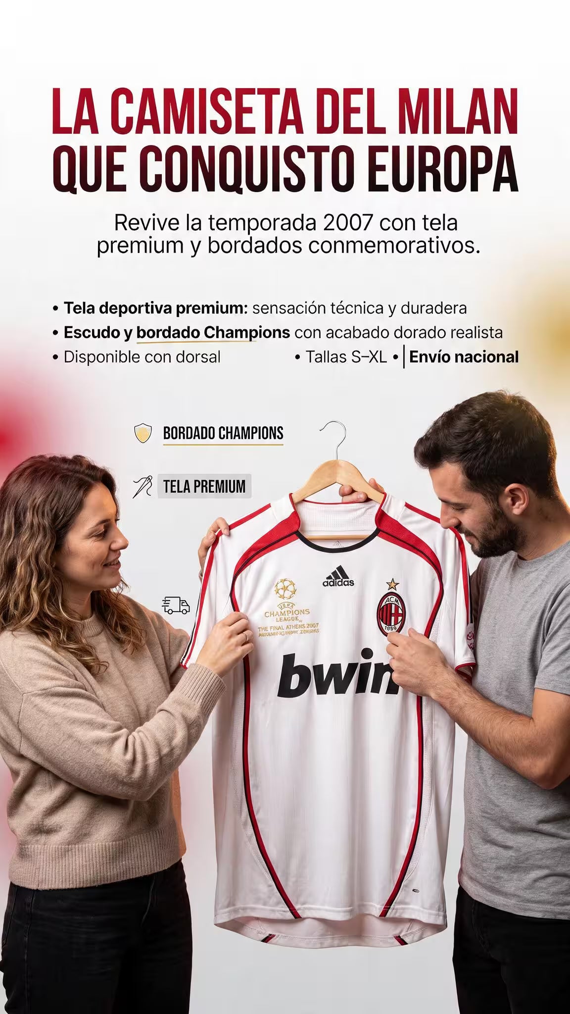 CAMISETA RETRO AC MILAN 2007