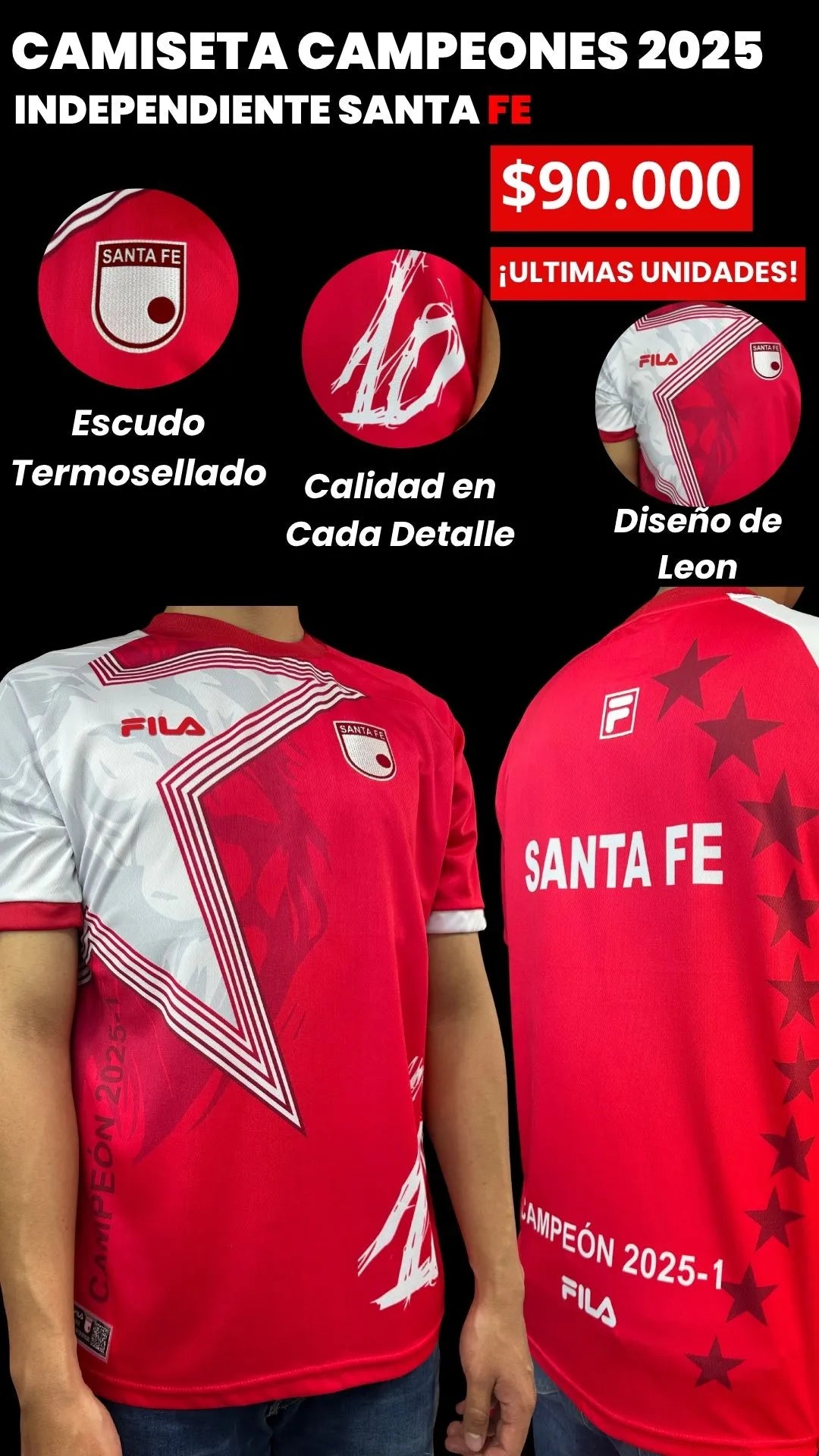 CAMISETA SANTA FE CAMPEONES 2025 I