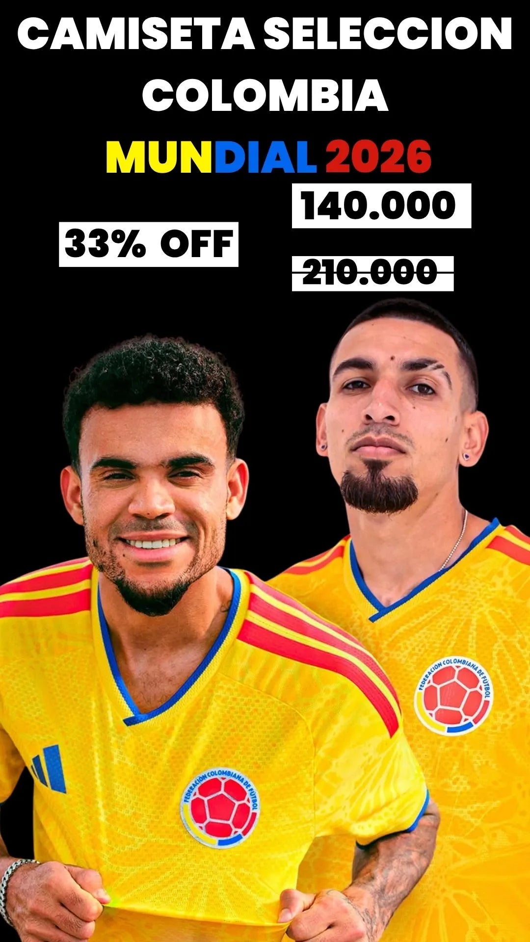 CAMISETA SELECCION COLOMBIA MUNDIAL 2026