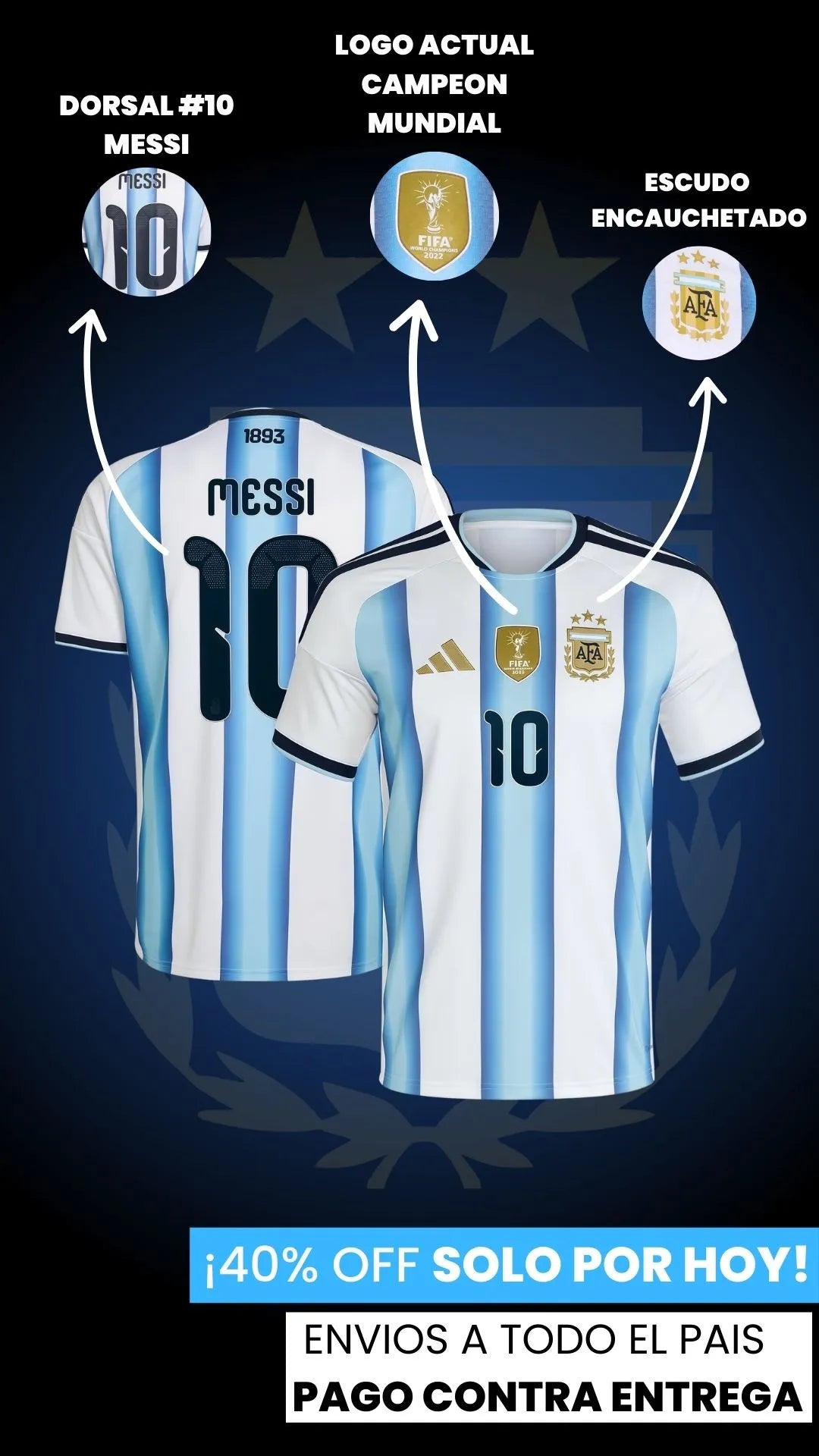 CAMISETA ARGENTINA MUNDIAL 2026