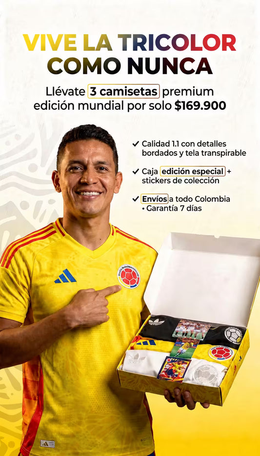 COMBO 3 CAMISETAS COLOMBIA MUNDIAL 2026