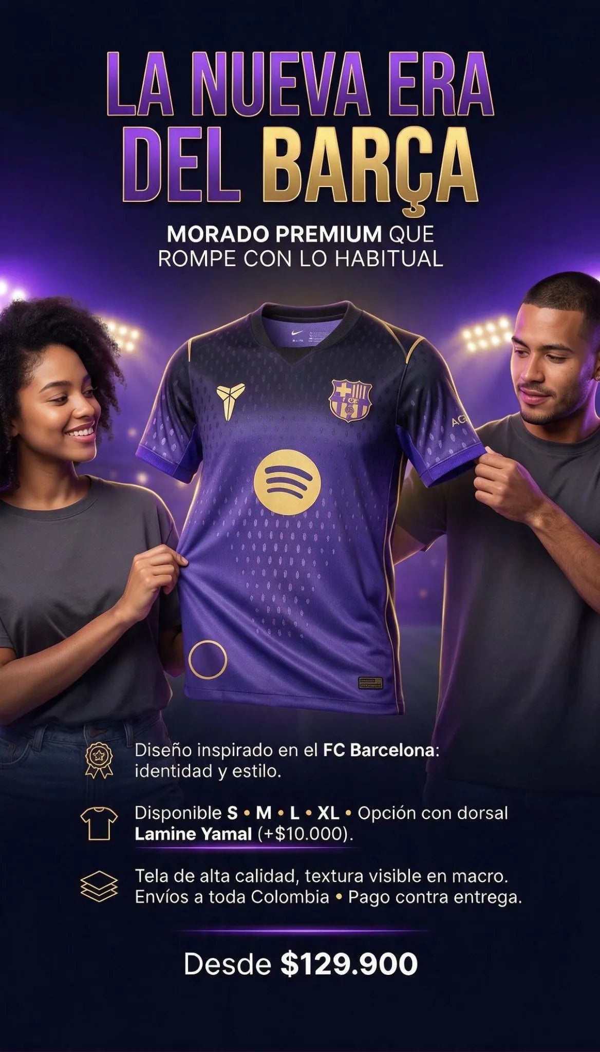 NUEVA CAMISETA BARCELONA MORADA 26/27