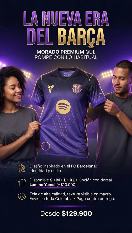 NUEVA CAMISETA BARCELONA MORADA 26/27