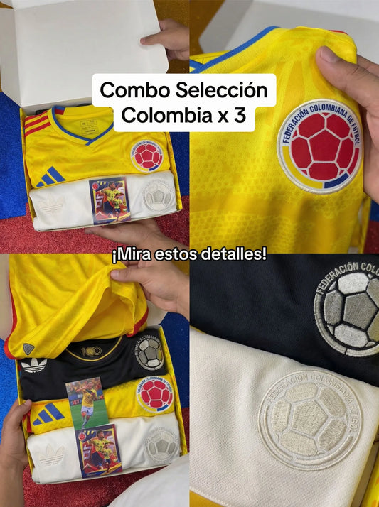 PACK X3 CAMISETAS COLOMBIA MUNDIAL 2026