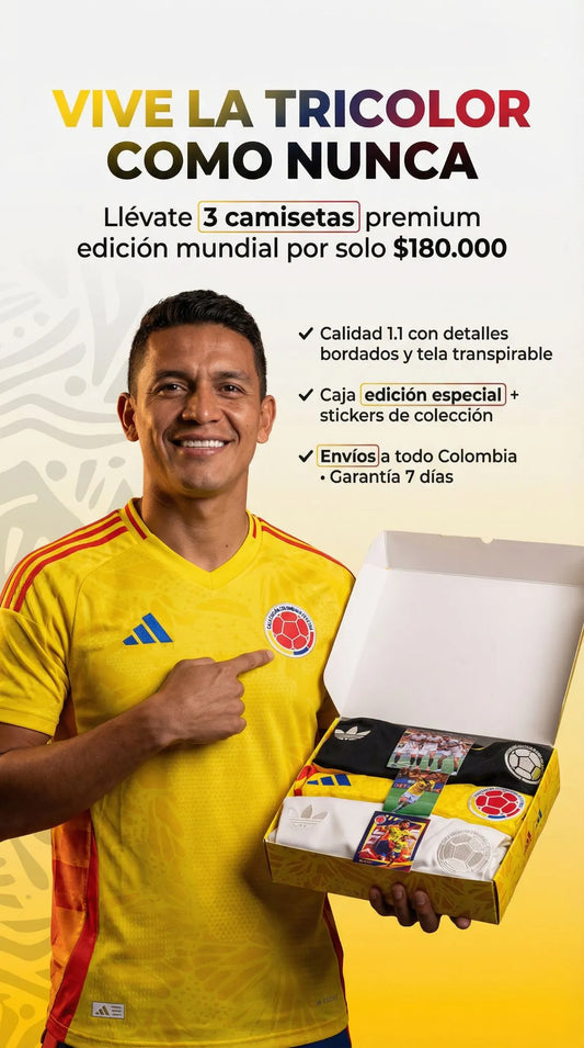 COMBO 3 CAMISETAS COLOMBIA MUNDIAL 2026