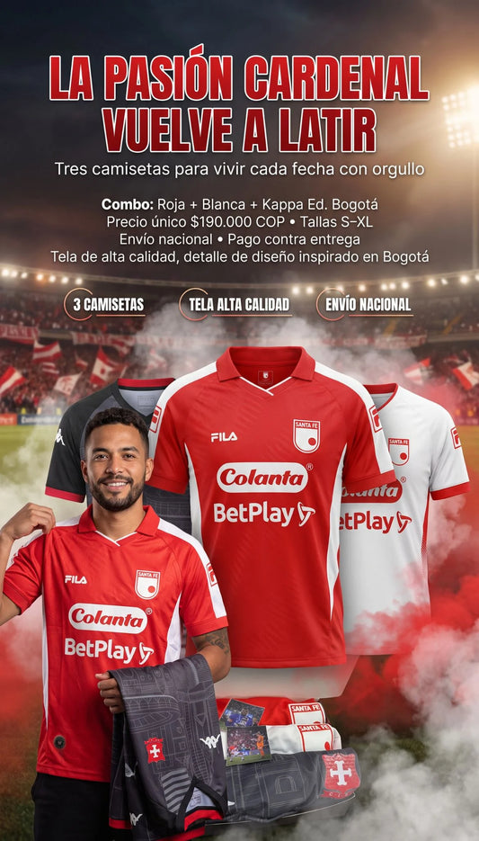COMBO CAMISETAS INDEPENDIENTE SANTA FE 2026
