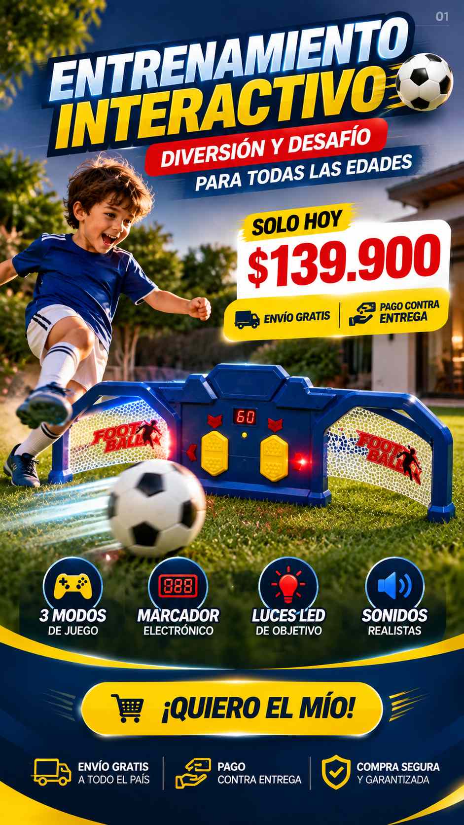 ARCO DE FUTBOL AVANZADO MULTIFUNCIONAL