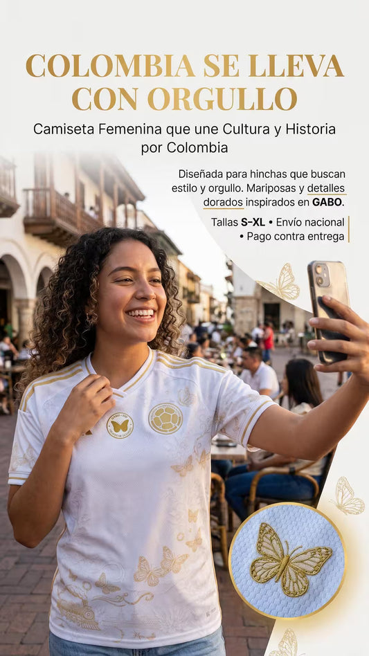 CAMISETA BLANCA EDICION ESPECIAL COLOMBIA