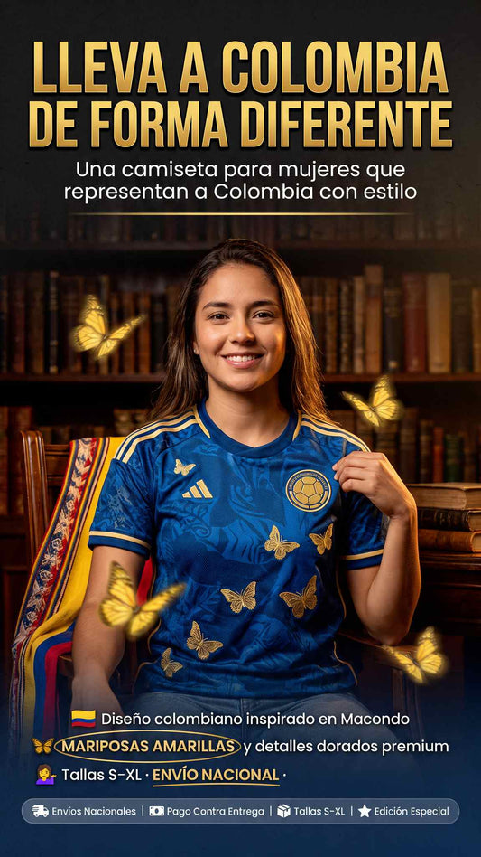 CAMISETA AZUL EDICION ESPECIAL SELECCION COLOMBIA