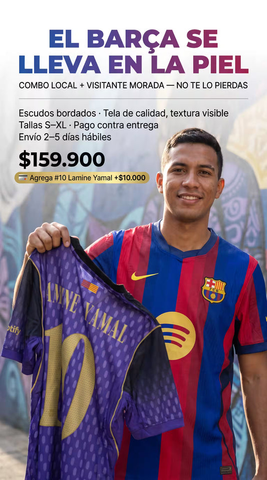 COMBO 2 CAMISETAS BARCELONA 26/27