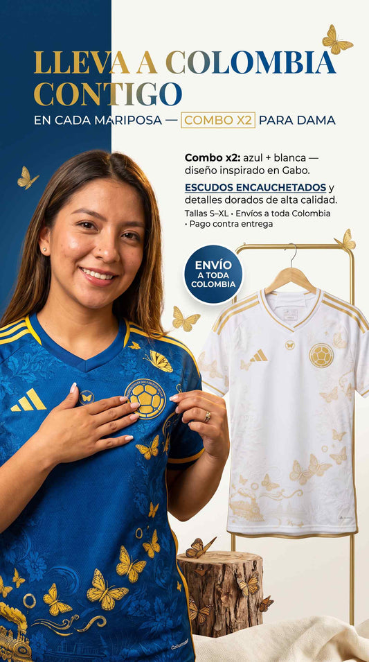 COMBO 2 CAMISETAS EDICION ESPECIAL COLOMBIA